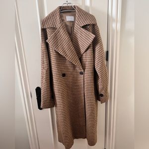 Oak and Fort Plaid Coat Oversized
